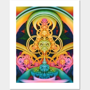 Time Shell III. Colorful Abstract Geometric Art Posters and Art